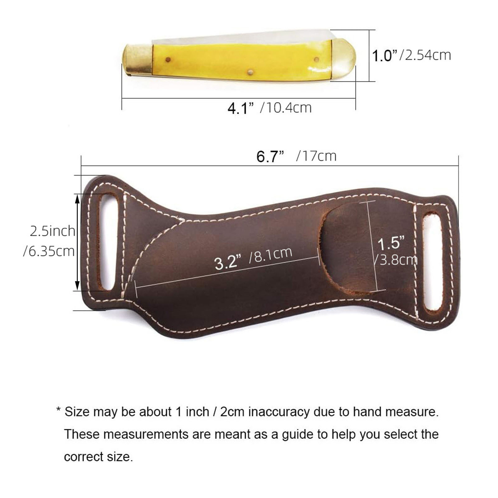 Edc Carry Belt Leather - Protective Knife Durable for Camping Hiking