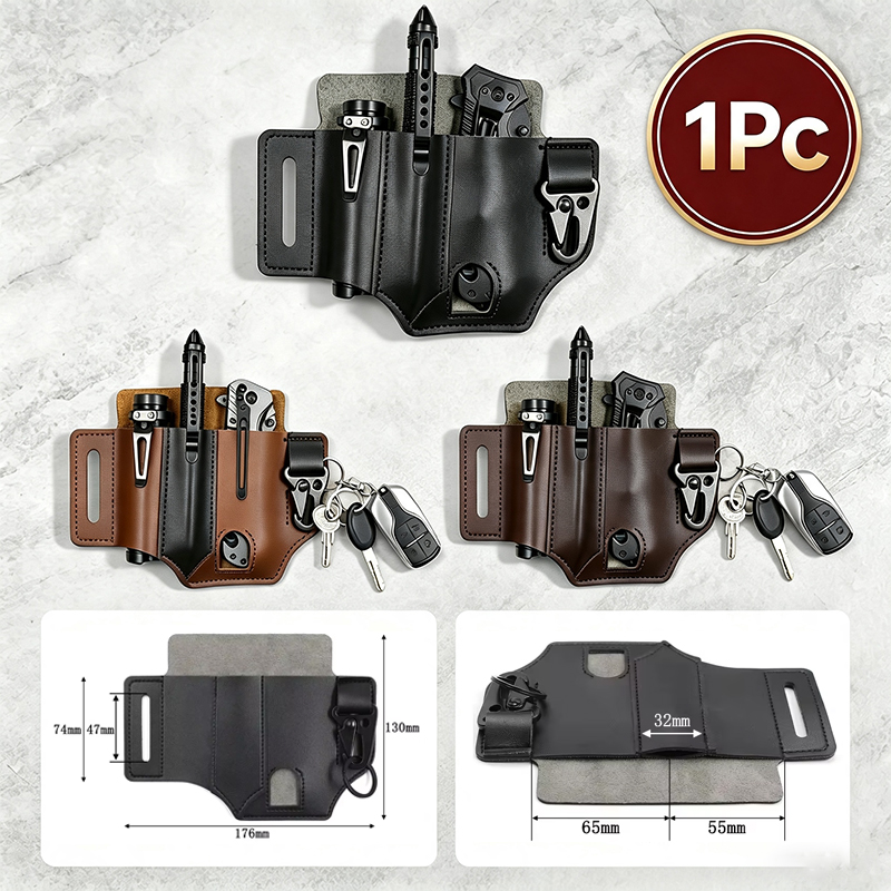 EDC PU Leather Tool Pouch Mult - Edc Carry Belt Leather recension och pris