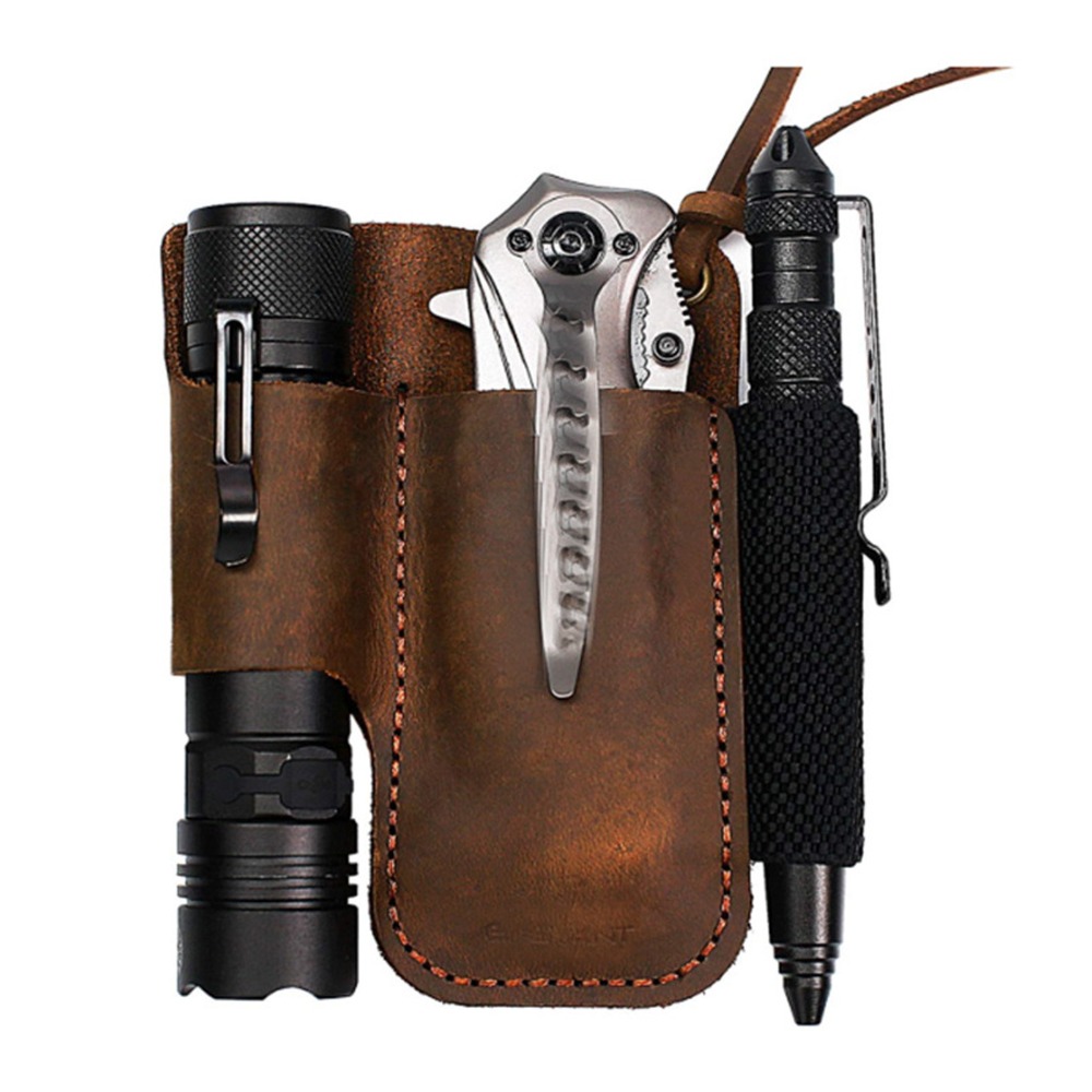 Durable Cowhide Leather Multit - Edc Carry Belt Leather recension och pris