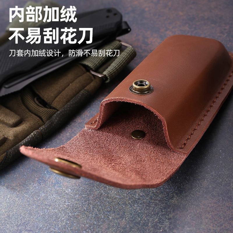 Genuine Leather Knife Sheath f - Edc Carry Belt Leather recension och pris