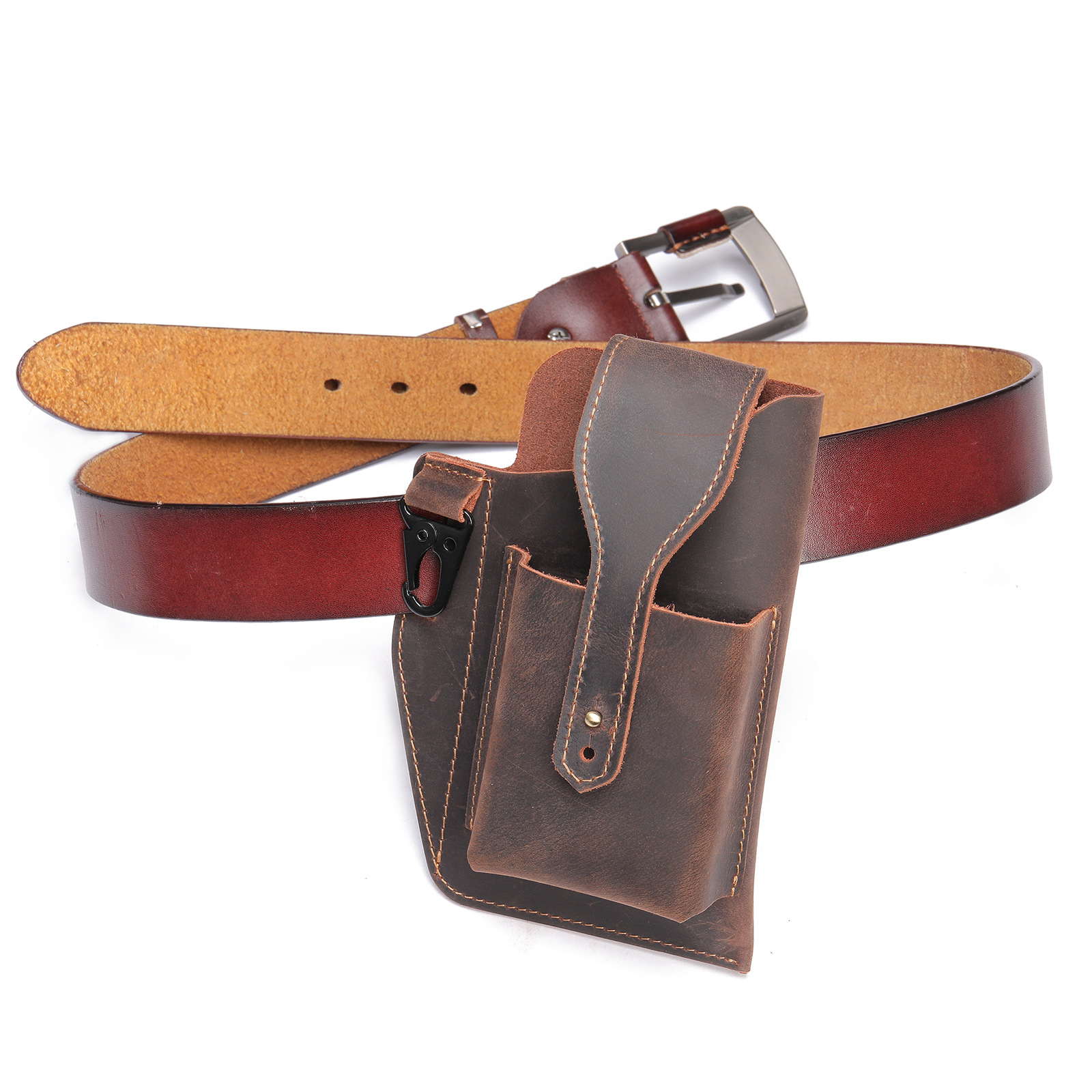 Crazy Horse Leather Phone Hols - Edc Carry Belt Leather recension och pris