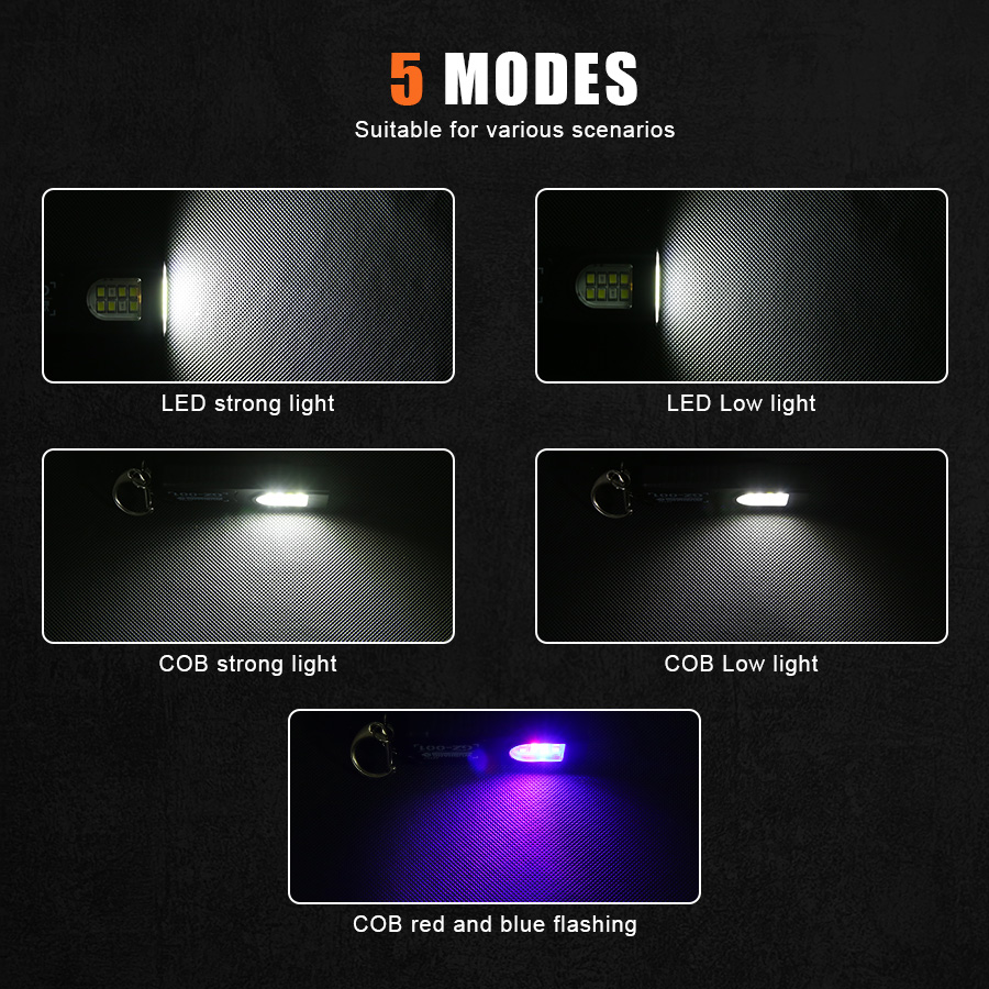Multifunctional Mini COB LED K - Keychain Flashlight recension och pris