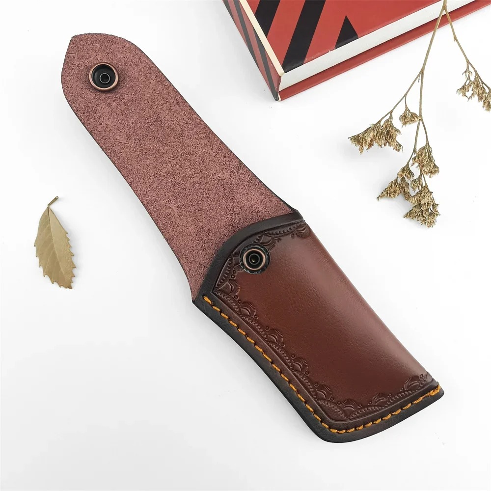 Brown Embossed Leather Knife S - Edc Carry Belt Leather recension och pris
